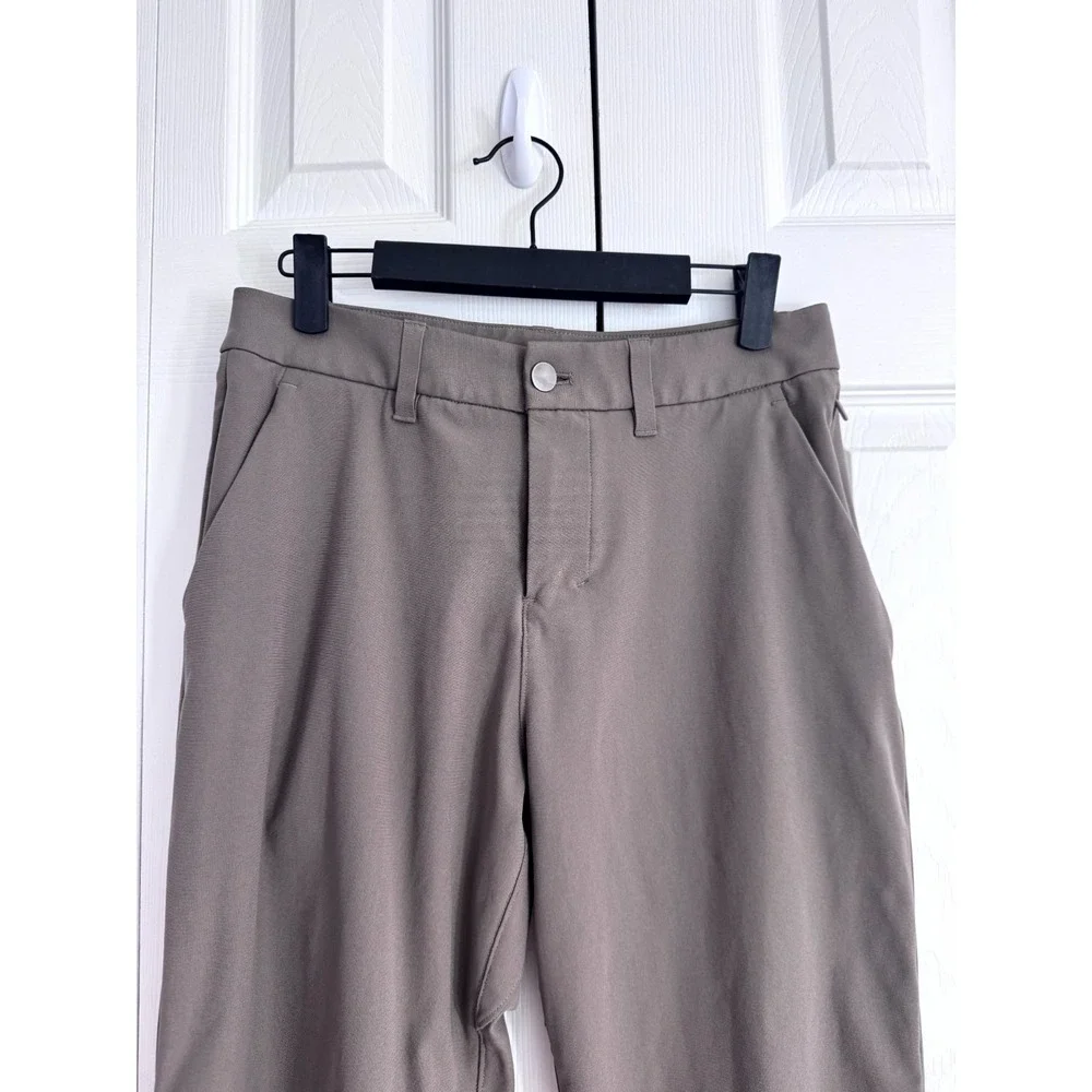 Lululemon ABC Slim-Fit Trousers Brown 28 Men's Pull-On Slash Pockets‎ Stretch